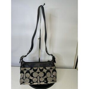 Coach Women's Purse Bag A0971-F13359 - Black and Gray - Fabric and Leather